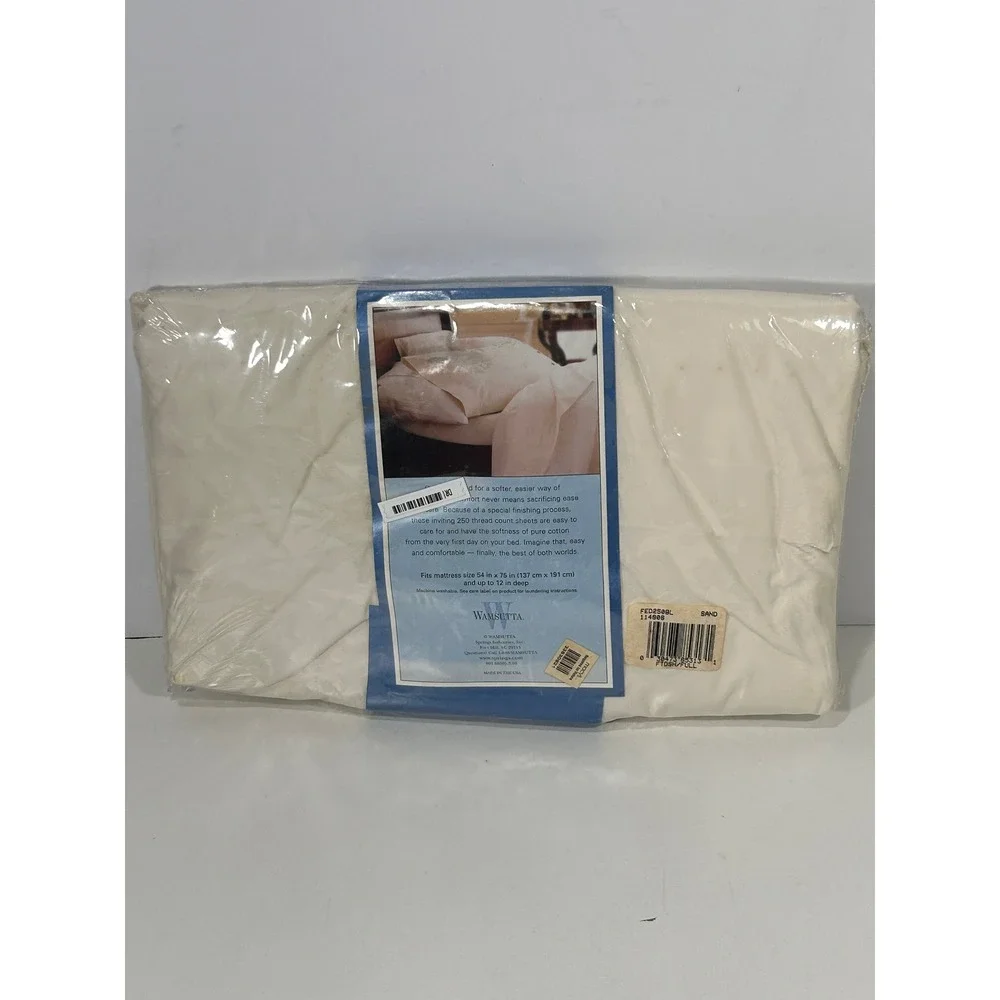 Wamsutta Signature Full Deep Fitted Sheet Sand 250 TC Cotton Blend FED250BL